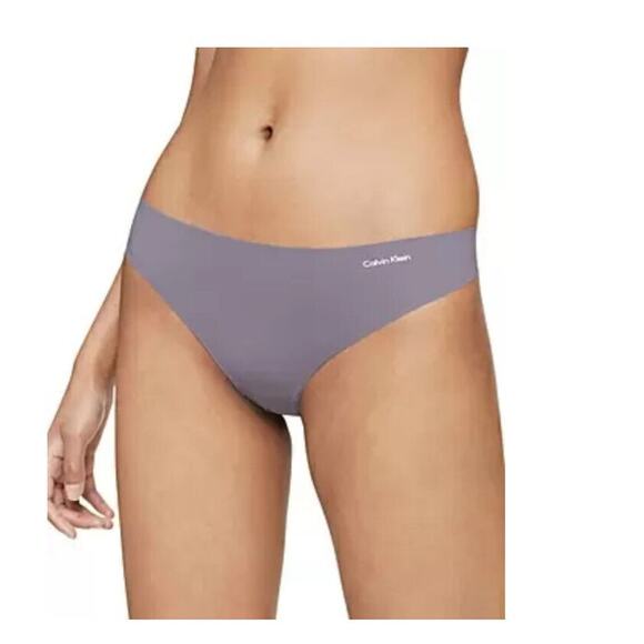 Calvin Klein Women Invisibles Thong Underwear D3428 Gray Size XS - Picture 1 of 1